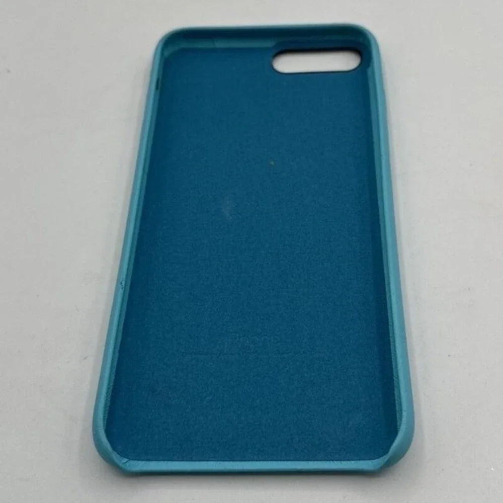 Apple iPhone 7 Plus 8 Plus Leather Case‎ Sea Blue Slim Cover Vintage Chic 33-07